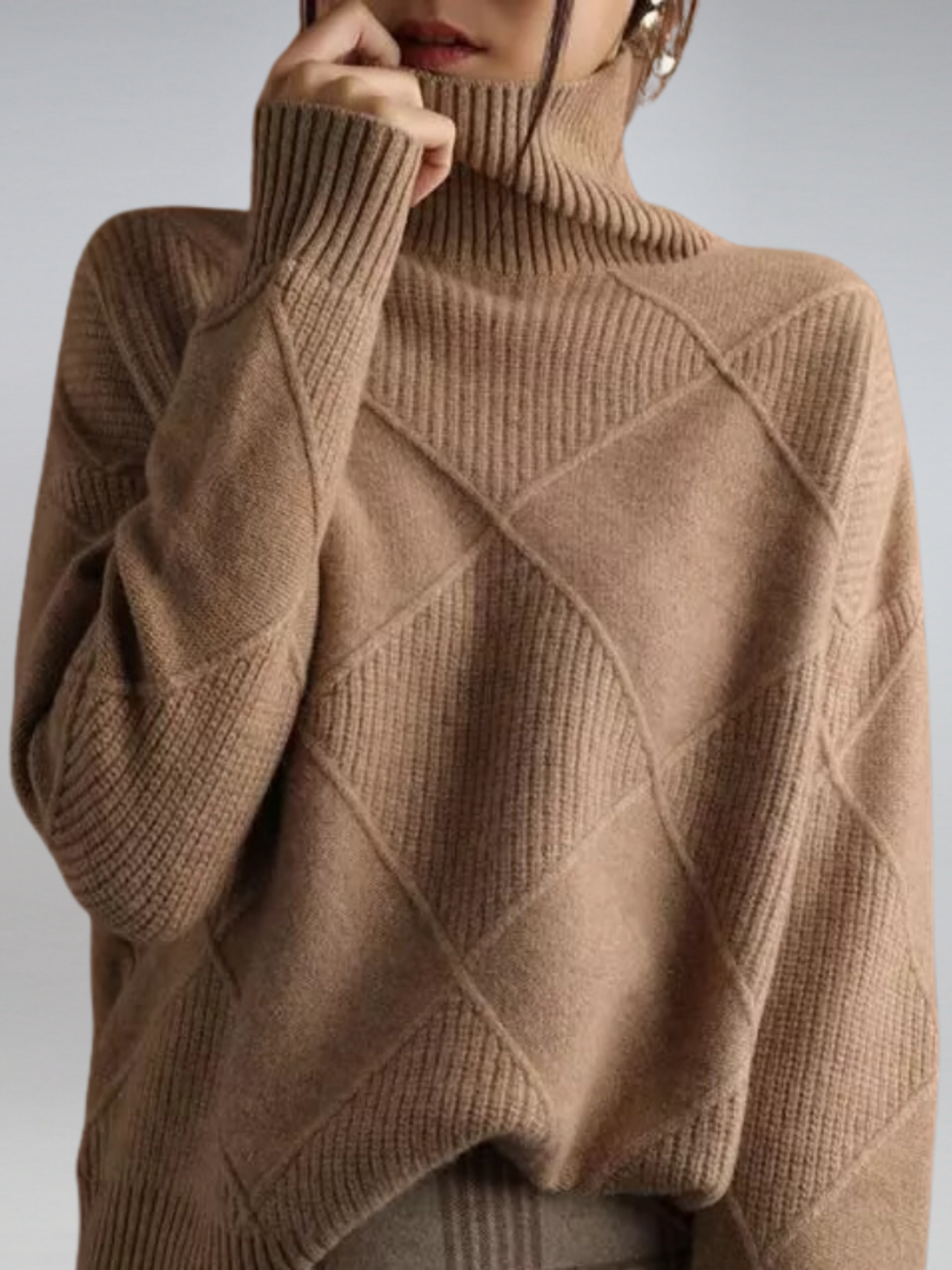 Rollkragenpullover Damen | Strickmuster