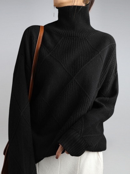 Rollkragenpullover Damen | Strickmuster