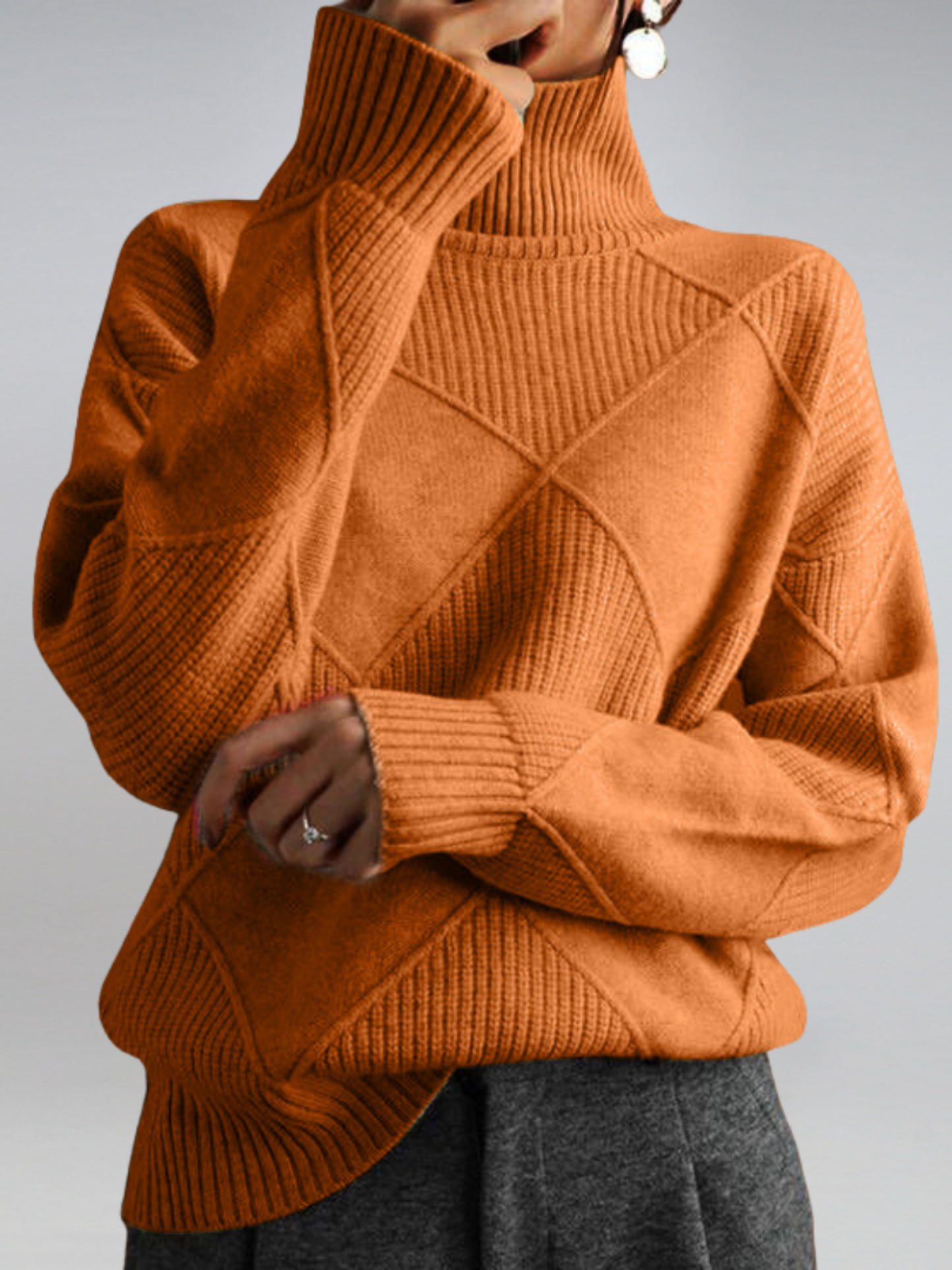 Rollkragenpullover Damen | Strickmuster