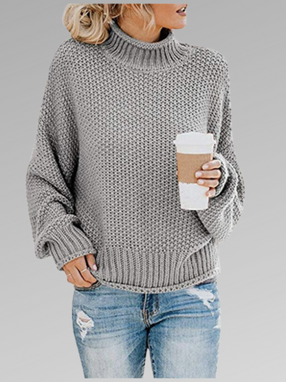 Rollkragenpullover Damen | Weicher Strick