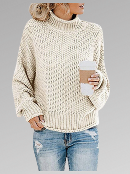 Rollkragenpullover Damen | Weicher Strick
