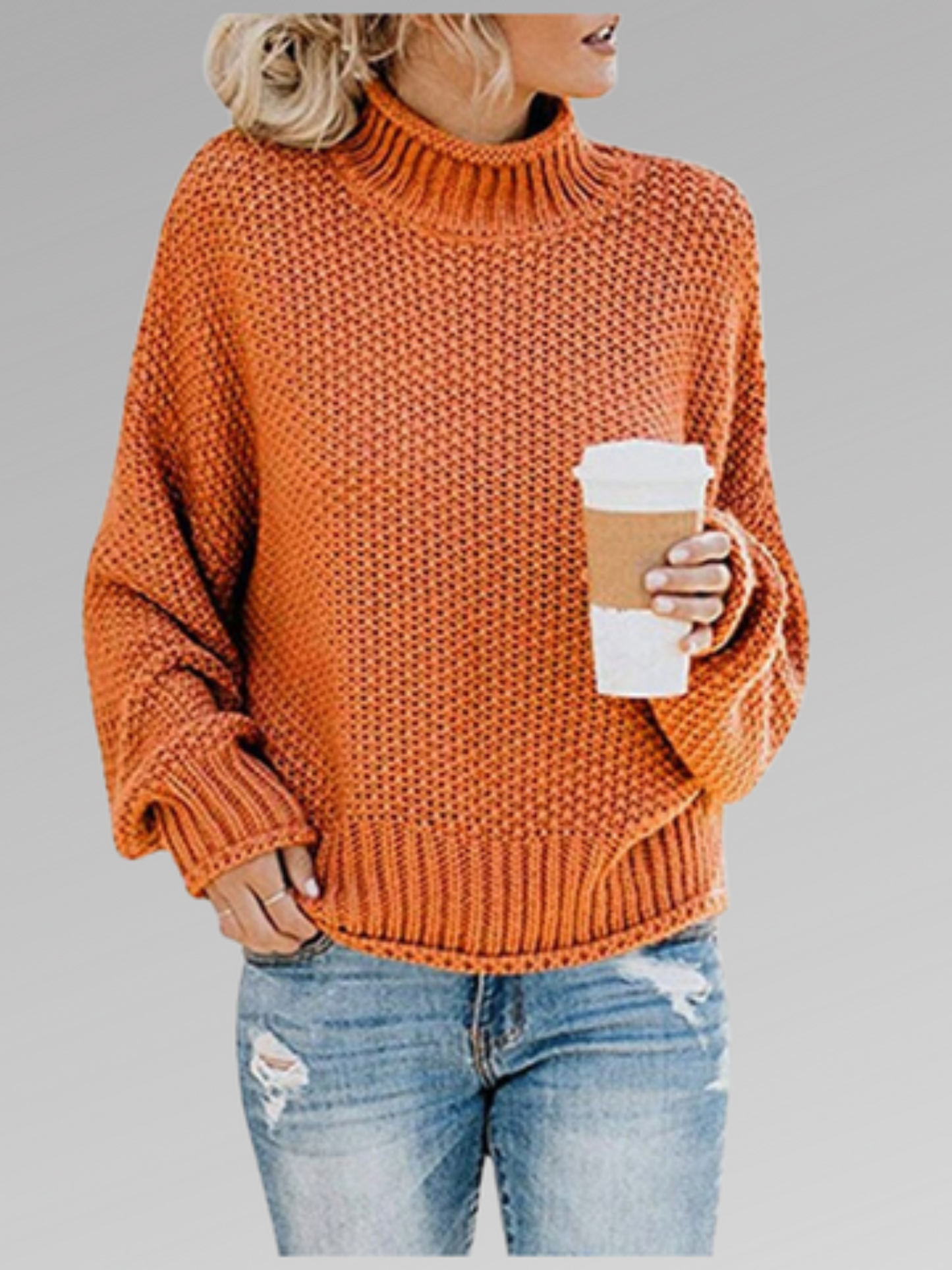 Rollkragenpullover Damen | Weicher Strick