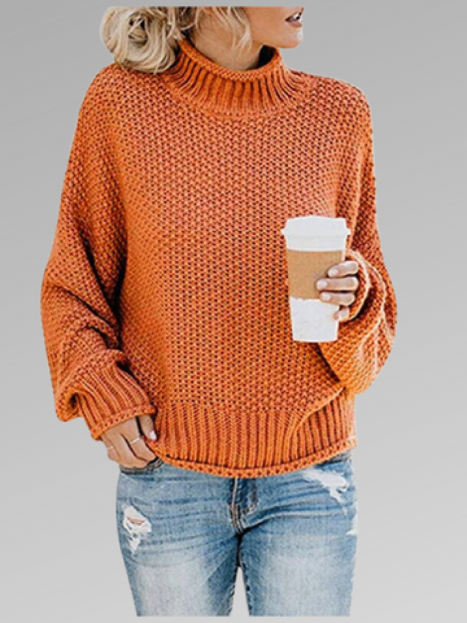Rollkragenpullover Damen | Weicher Strick