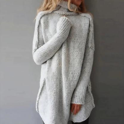 Rollkragenpullover Damen | Zopfmuster