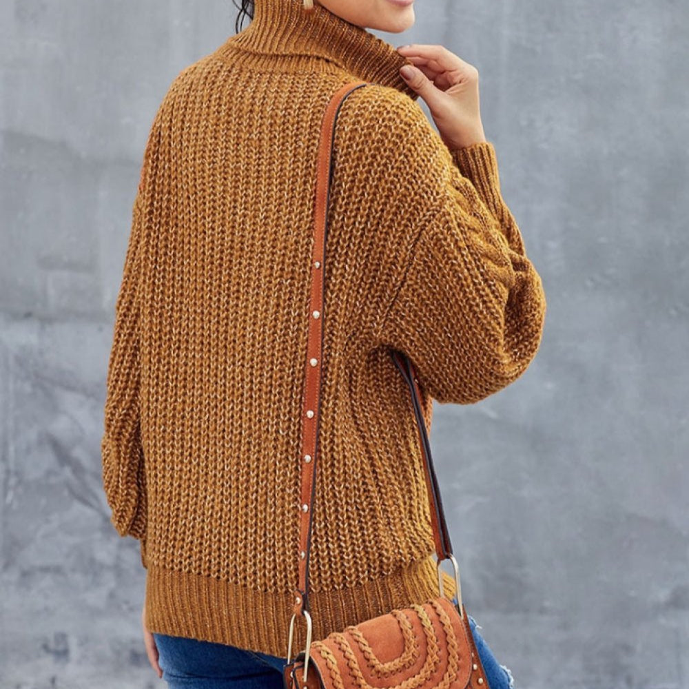 Rollkragenpullover Damen | Grobstrick