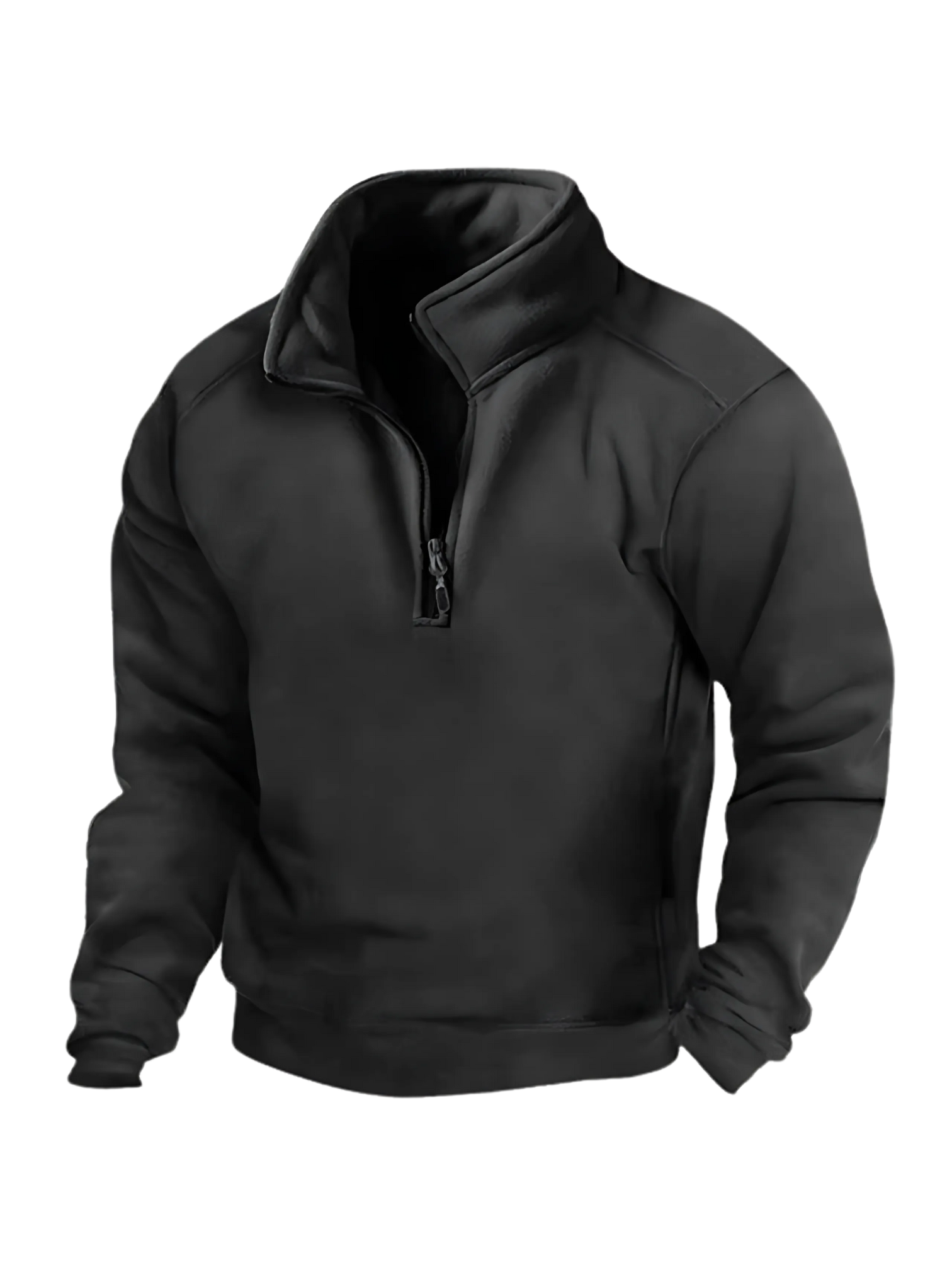 Rollkragenpullover Herren | Halbem Reißverschluss