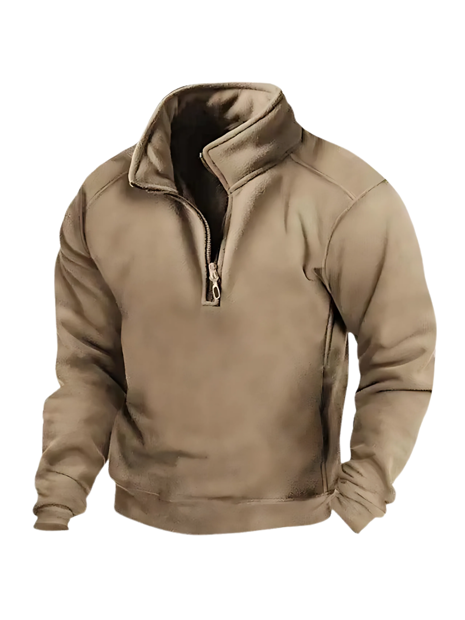 Rollkragenpullover Herren | Halbem Reißverschluss