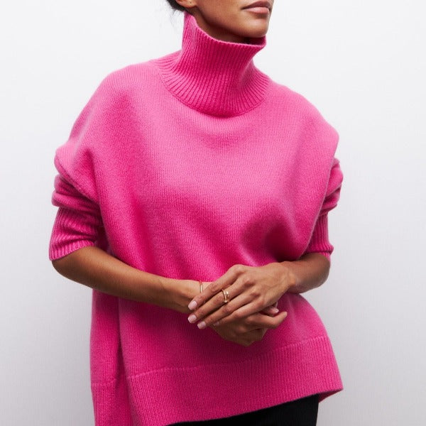 Rollkragenpullover für Damen | Lässige Passform | Winter