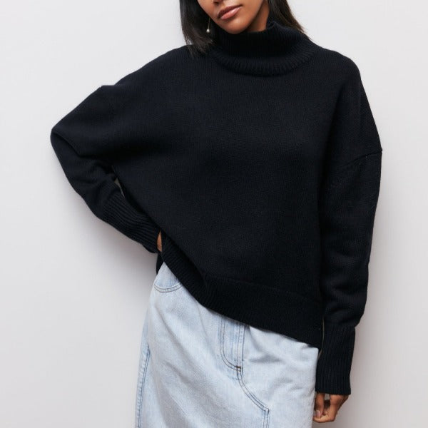 Rollkragenpullover für Damen | Lässige Passform | Winter