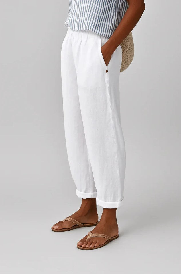 Sommerhosen Damen | Klassische Leinenhose mit Entspanntem Schnitt