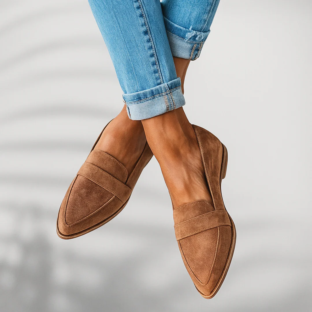 Mokassins Damen | Spitze Zehenpartie & Penny-Strap
