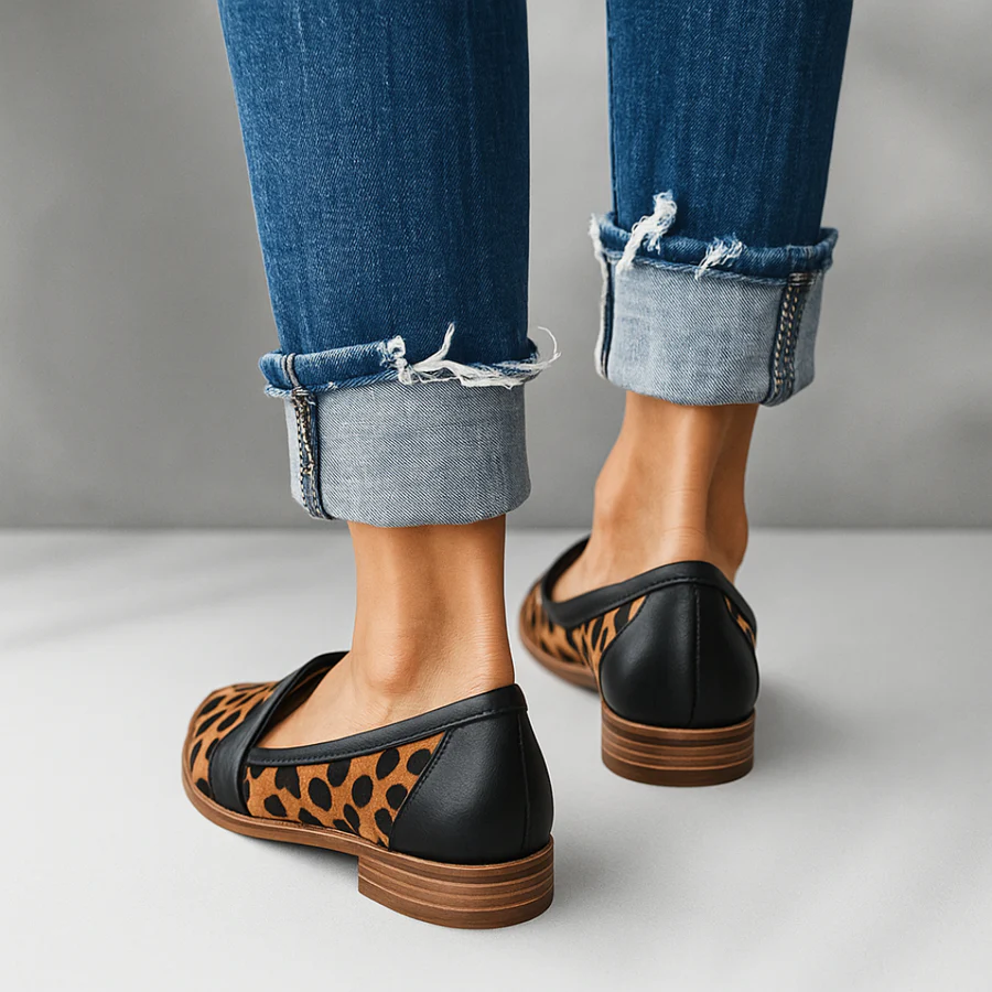 Mokassins Damen | Spitze Zehenpartie & Penny-Strap