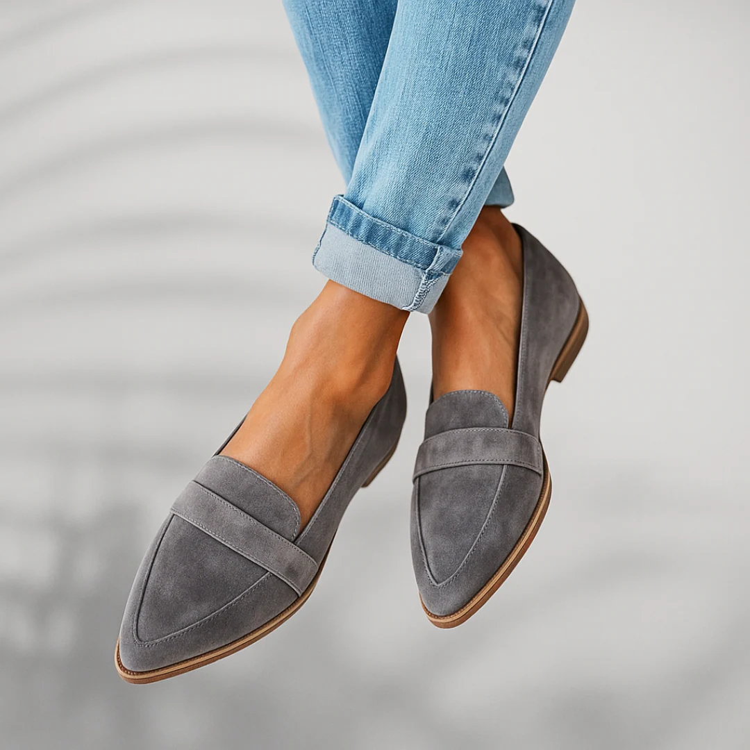 Mokassins Damen | Spitze Zehenpartie & Penny-Strap