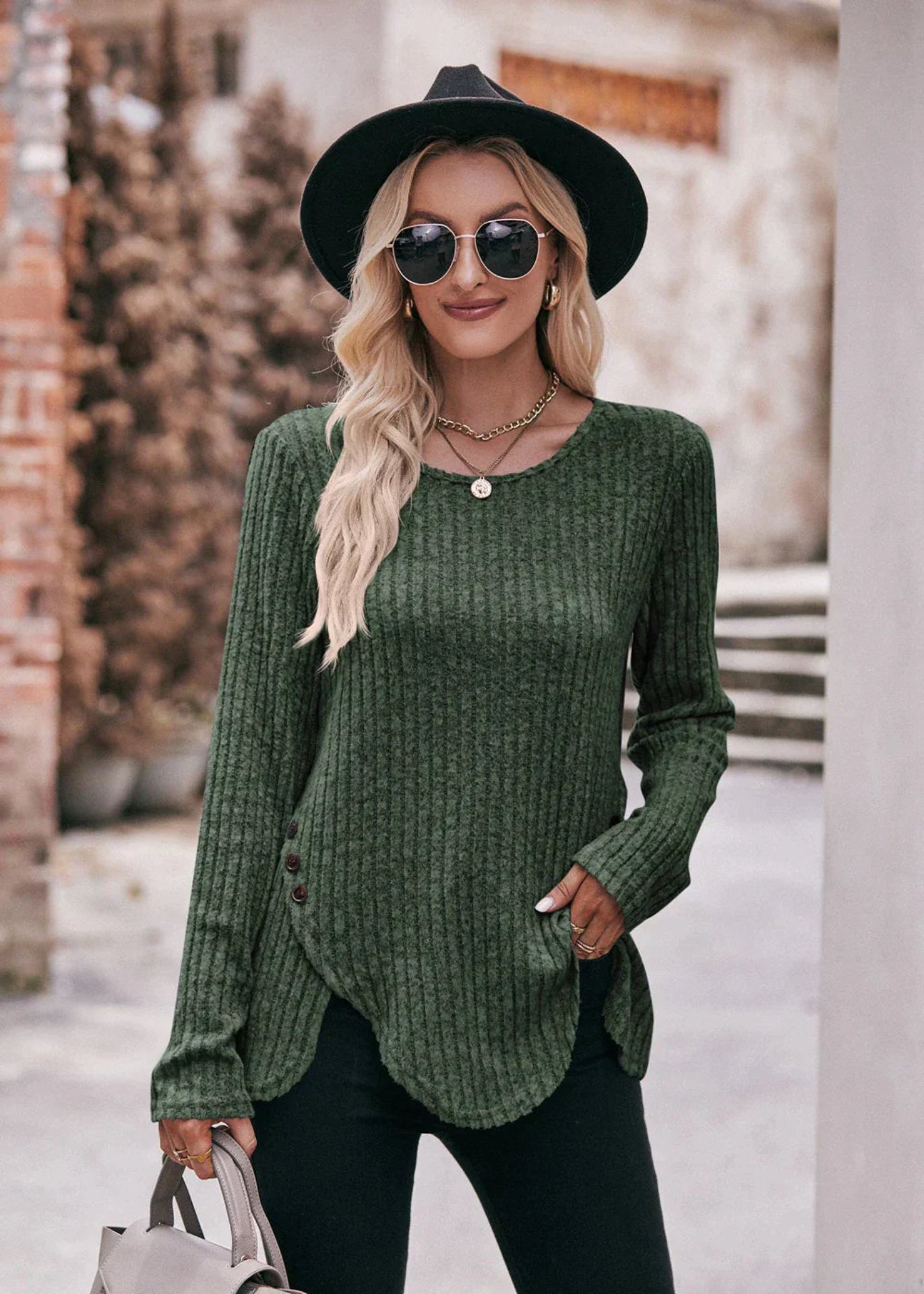 Rundhals-Langarmshirt für Damen | Relaxed Fit