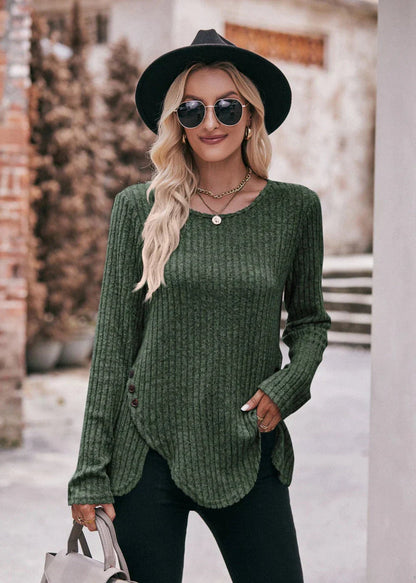 Rundhals-Langarmshirt für Damen | Relaxed Fit