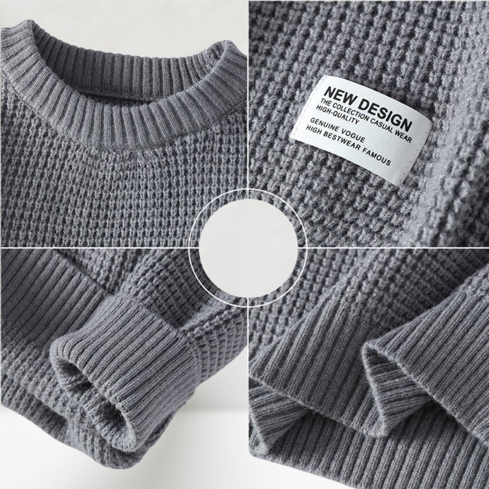 Rundhals-Strickpullover für Herren | Normale Länge