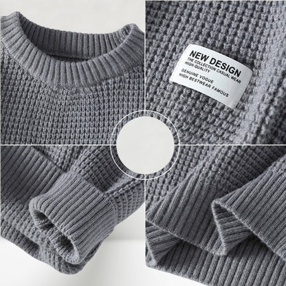 Rundhals-Strickpullover für Herren | Normale Länge