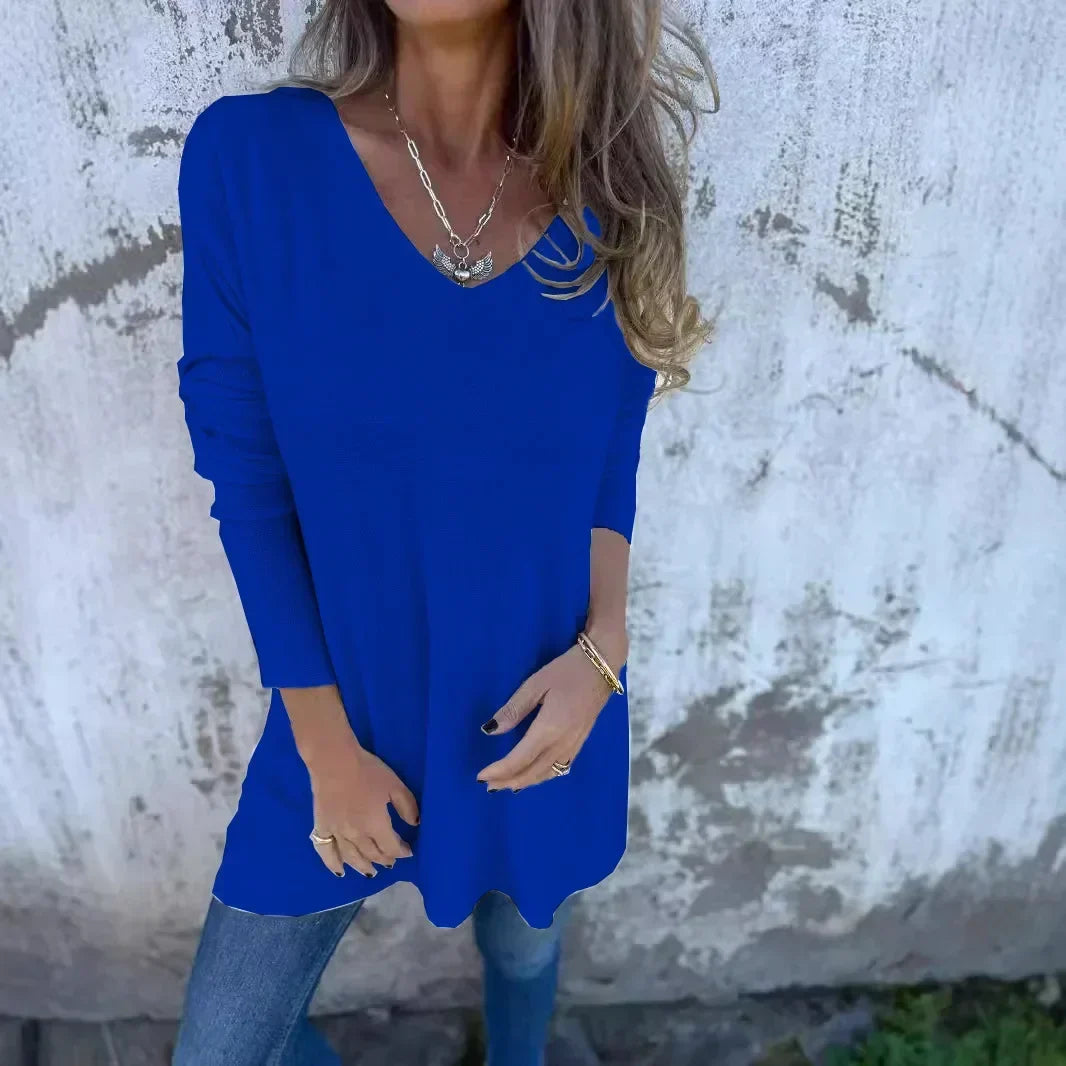 Longshirt Damen | V-Ausschnitt & Lockerer Schnitt
