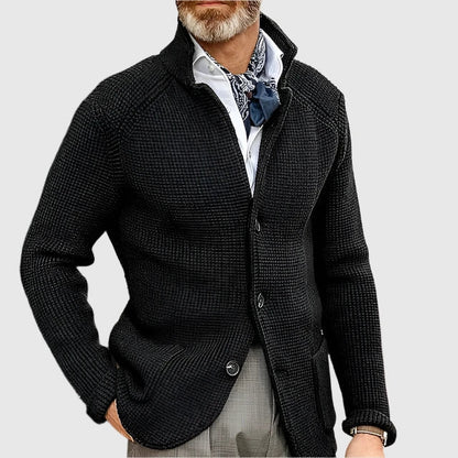 Strickjacke Herren | Blazer-Stil mit Strukturmuster 17