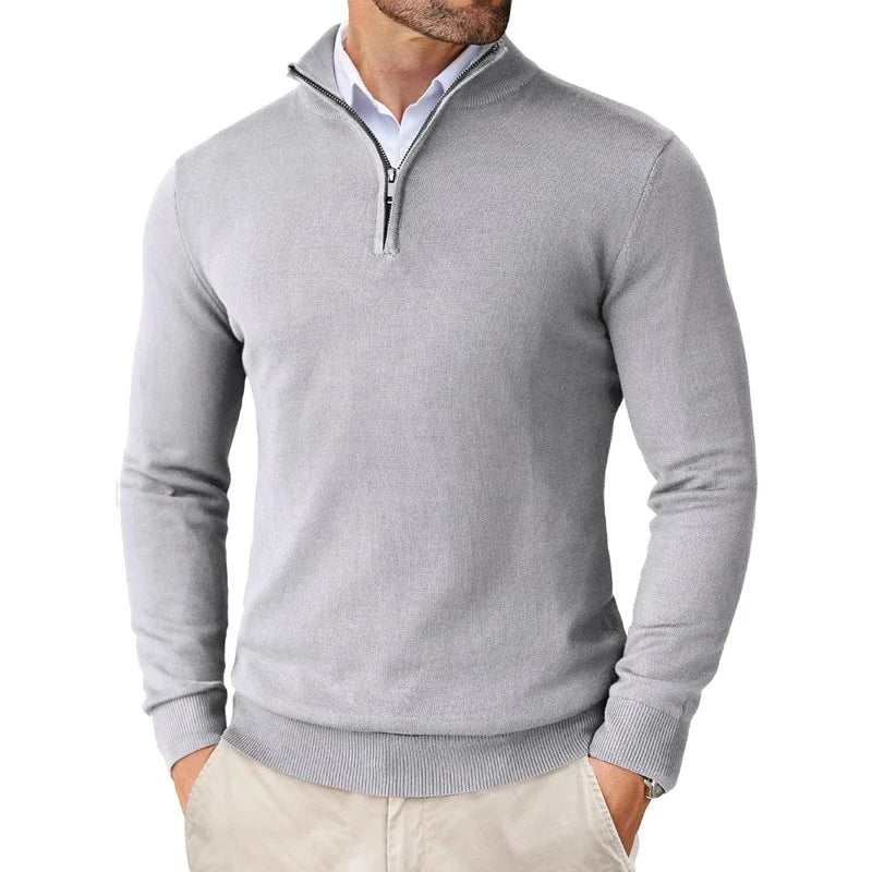 Troyer Pullover Herren | Halbreißverschluss & Schlanker Schnitt 12