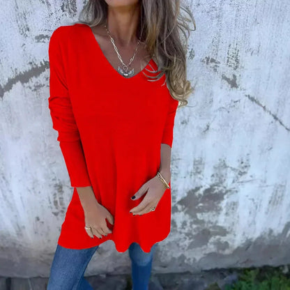 Longshirt Damen | V-Ausschnitt & Lockerer Schnitt