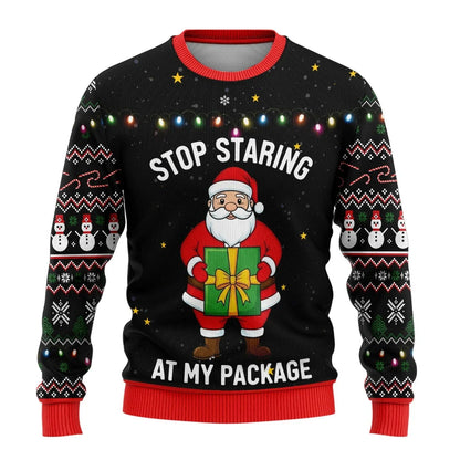 Herren Weihnachtspullover Schneemann Print Strickpullover Rundhals 6
