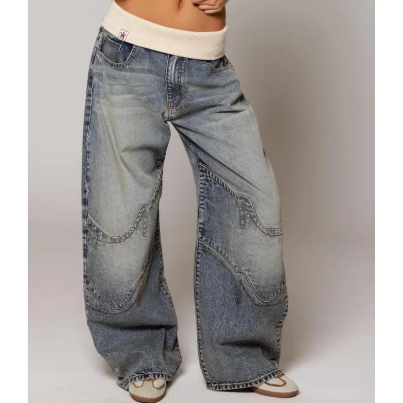 Baggy Jeans Damen | Niedriger Bund & Weites Bein 1