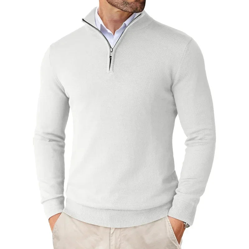 Troyer Pullover Herren | Halbreißverschluss & Schlanker Schnitt 3
