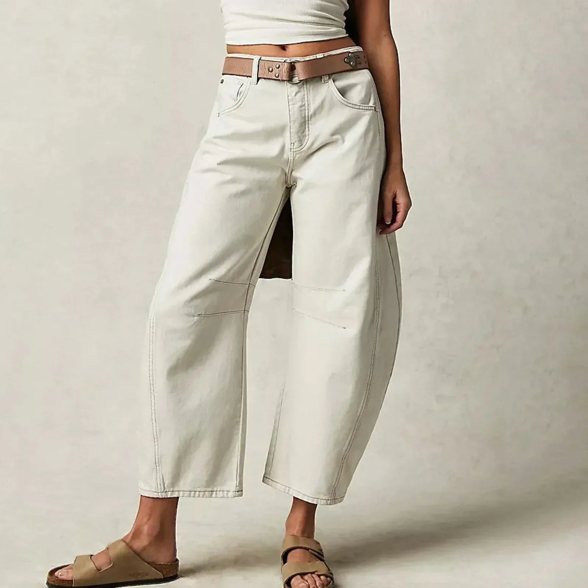 Damen Ausgestellte-Bein Jeans Dehnbar Stretch Taschen Reißverschluss 4