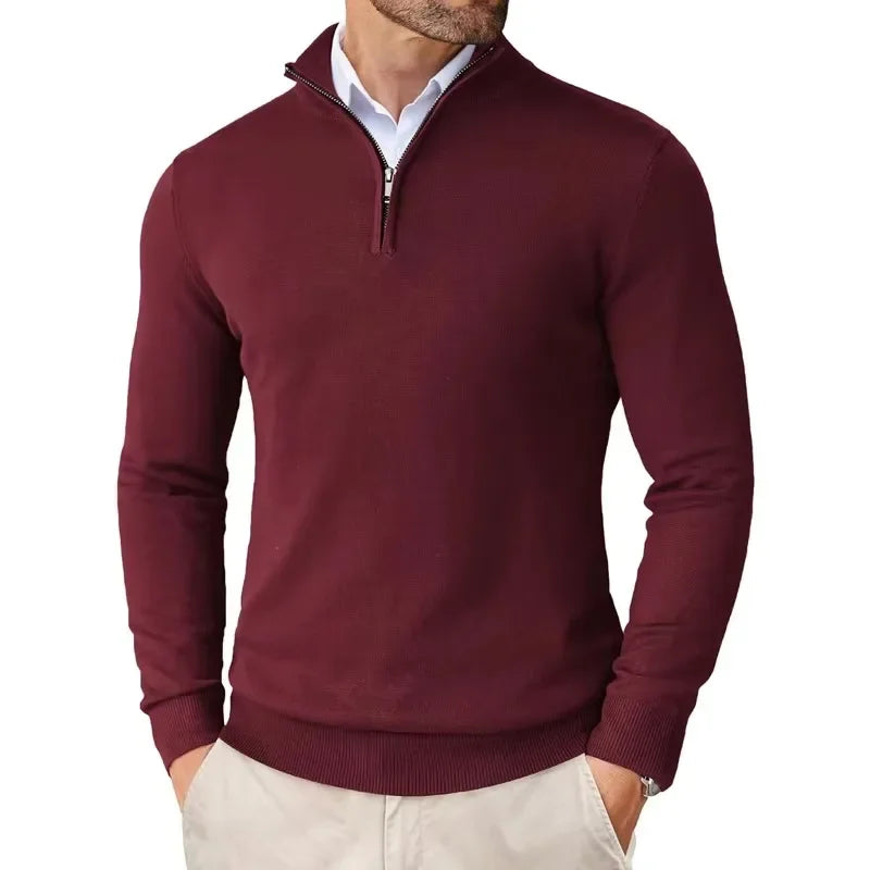 Troyer Pullover Herren | Halbreißverschluss & Schlanker Schnitt 5