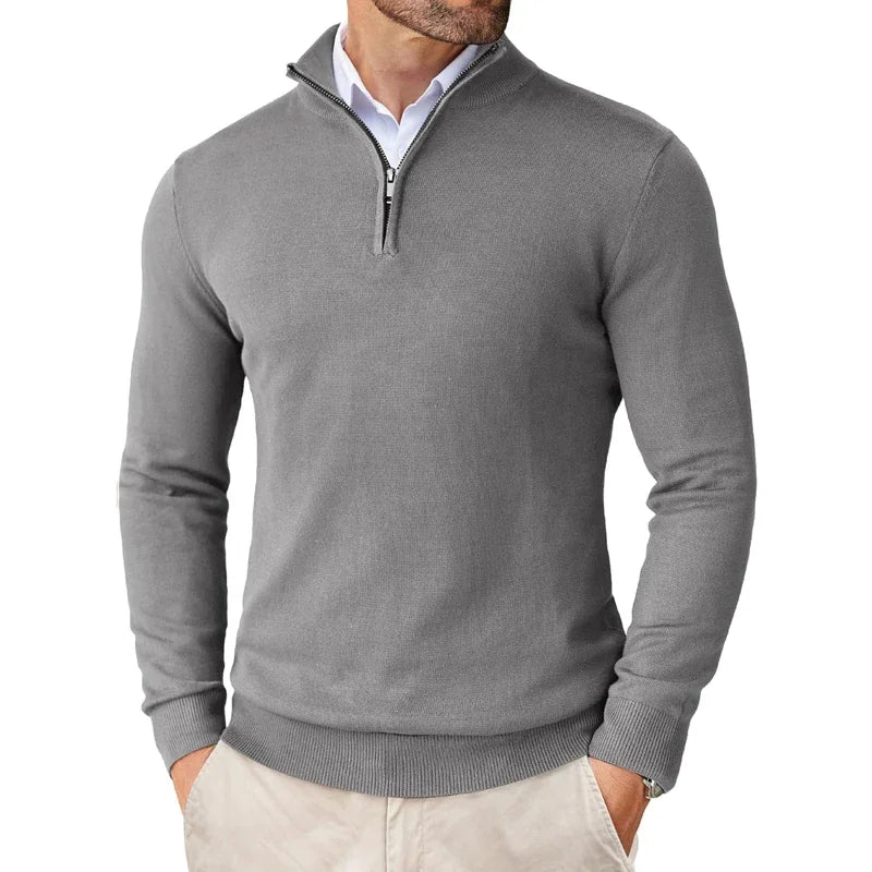 Troyer Pullover Herren | Halbreißverschluss & Schlanker Schnitt 11