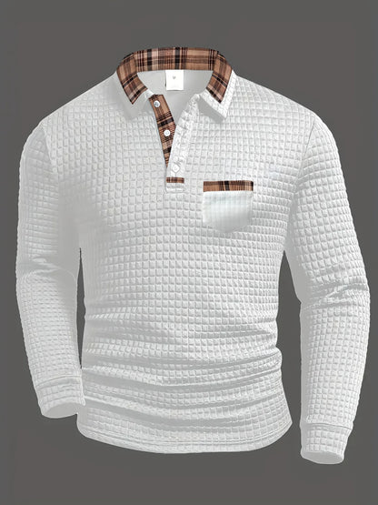 Poloshirt Herren Langarm | Kariert & Soft-Touch-Finish 5