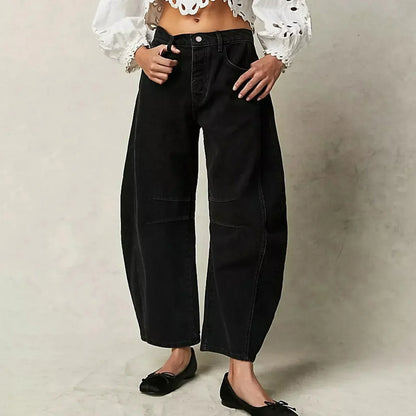 Damen Ausgestellte-Bein Jeans Dehnbar Stretch Taschen Reißverschluss 5
