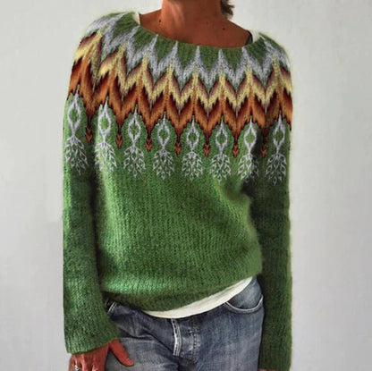 Weihnachtspullover Damen | Nordisches Muster & Lockere Passform 1