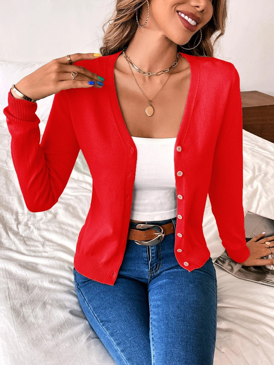 Strickjacke Damen | Leicht & Elegant mit Knopfleiste 9