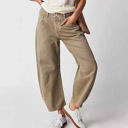Damen Ausgestellte-Bein Jeans Dehnbar Stretch Taschen Reißverschluss 2