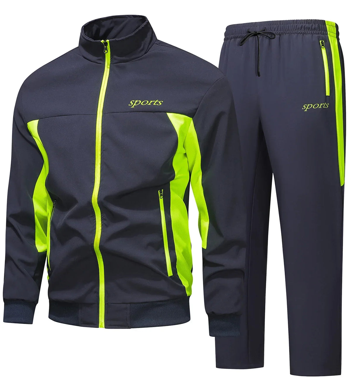 Herren Trainingsanzug 2-teilig Jogginganzug Reißverschluss 3