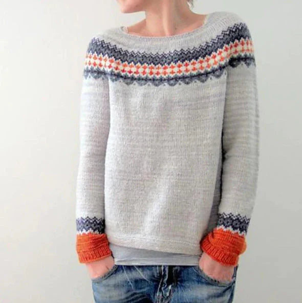Weihnachtspullover Damen | Nordisches Muster & Lockere Passform 7