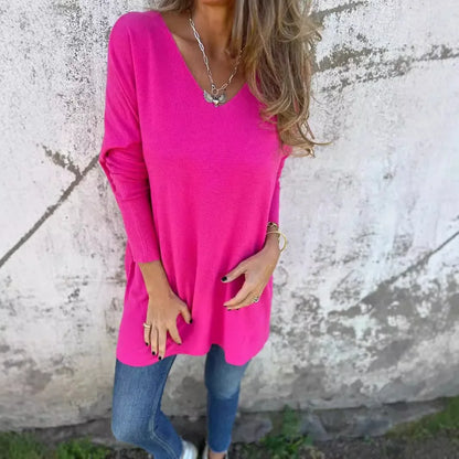 Longshirt Damen | V-Ausschnitt & Lockerer Schnitt