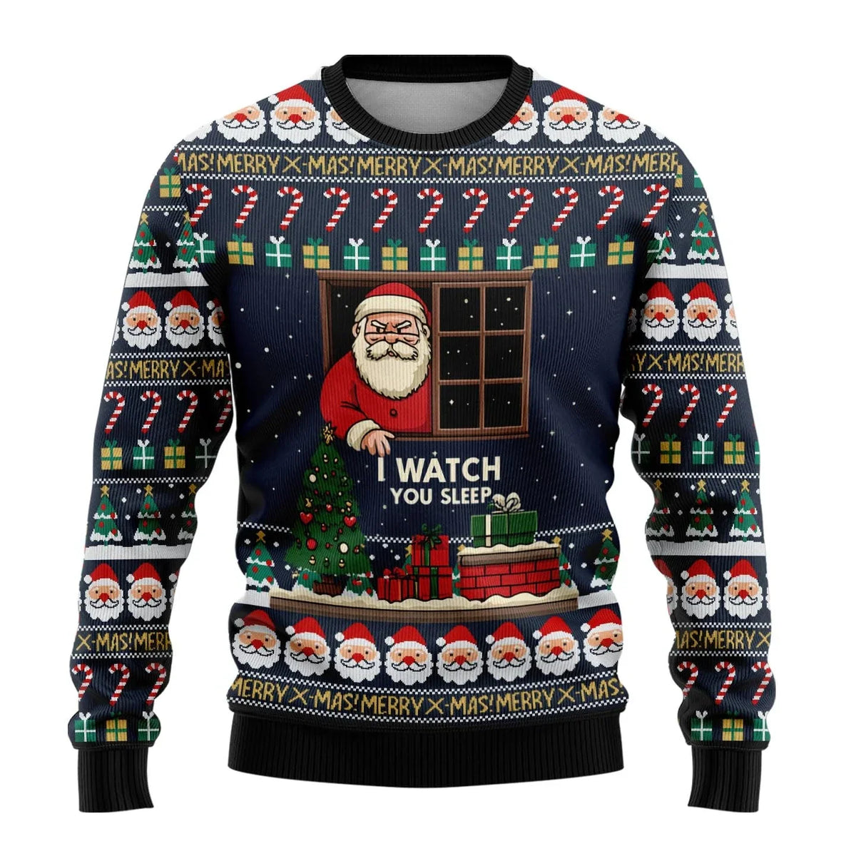 Herren Weihnachtspullover Schneemann Print Strickpullover Rundhals 8