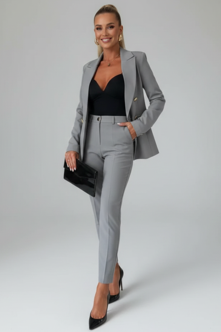 Samantha | Elegantes Damen Anzug Blau – Zweireihiges Blazer-Anzug-Set für Stilbewusste 10