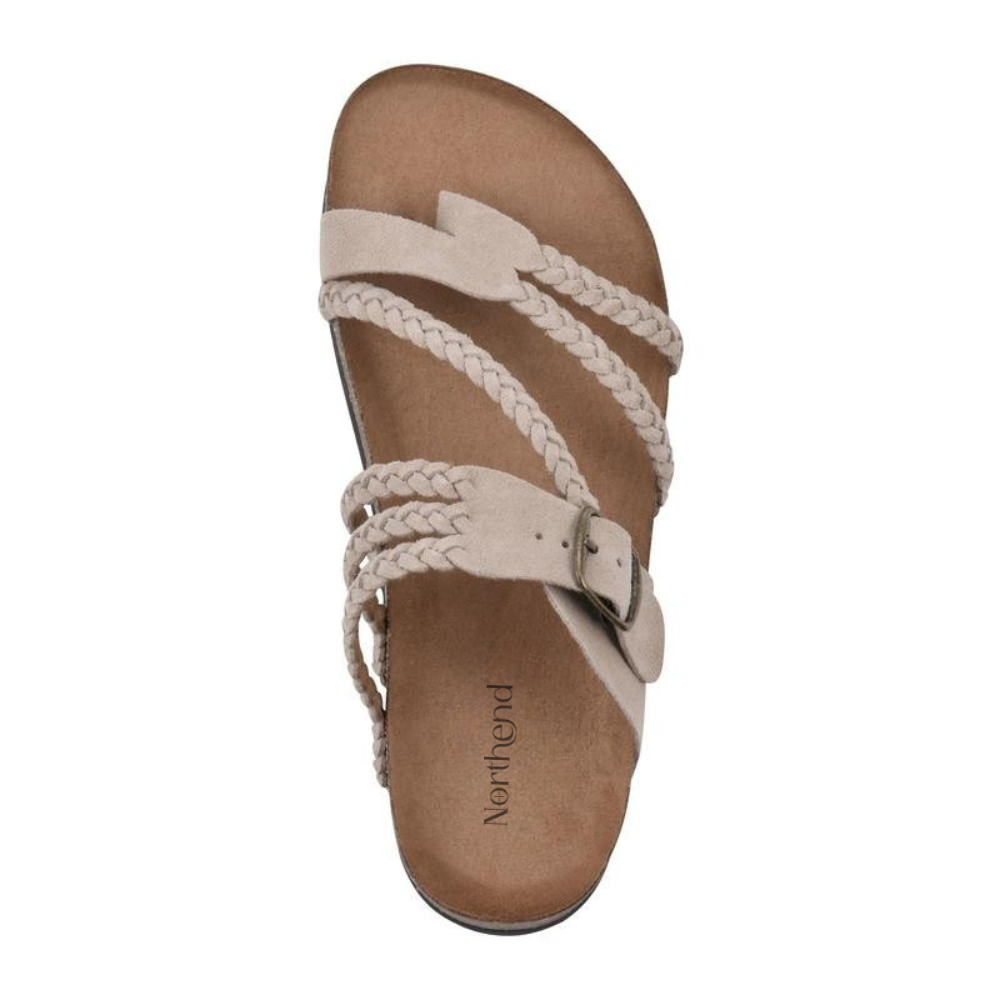 Sandalen Damen | Geflochten & Bequem mit Kork-Fußbett