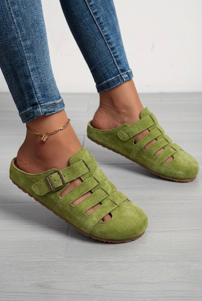 Sandalen Damen | Geschlossene Clog-Optik mit Schnalle