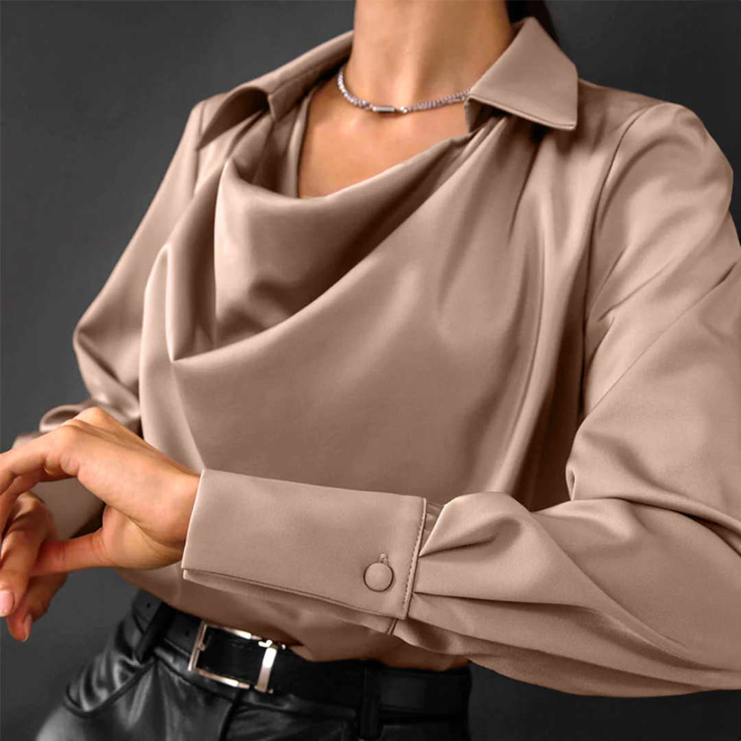 Satin Langarmshirt für Damen | Leicht