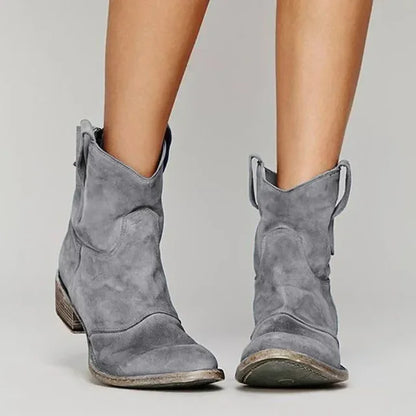 Damen Cowboy Stiefeletten Western Boots zum Hineinschlüpfen 4