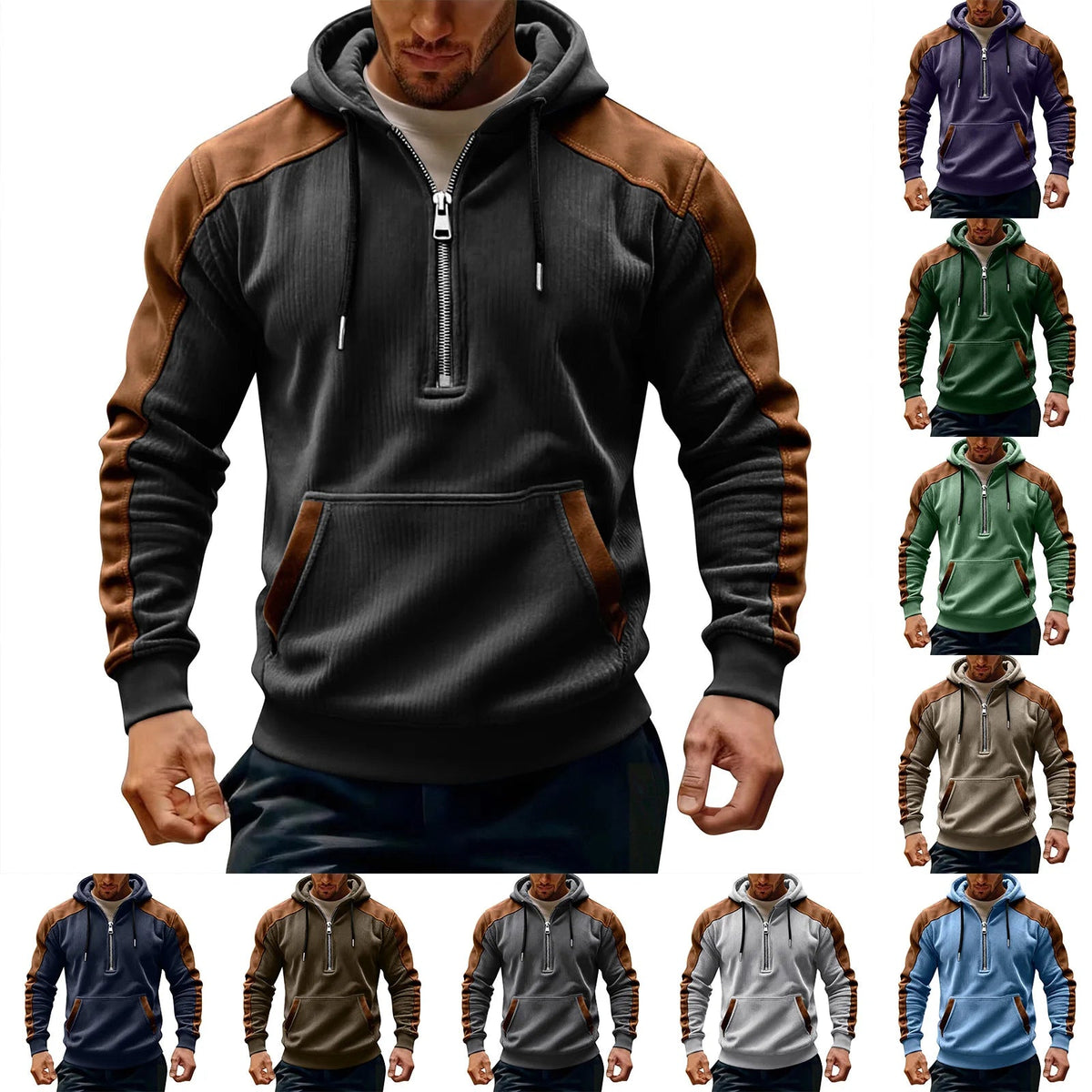 Pullover Herren | Mit Reißverschluss & Langarm 10