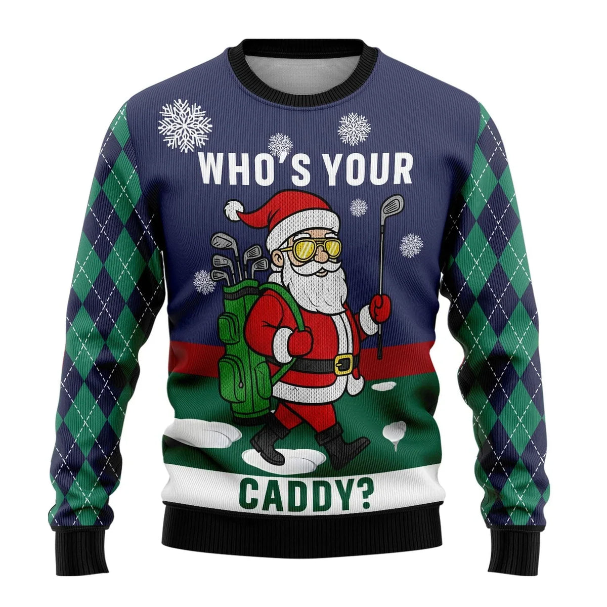 Herren Weihnachtspullover Schneemann Print Strickpullover Rundhals 2