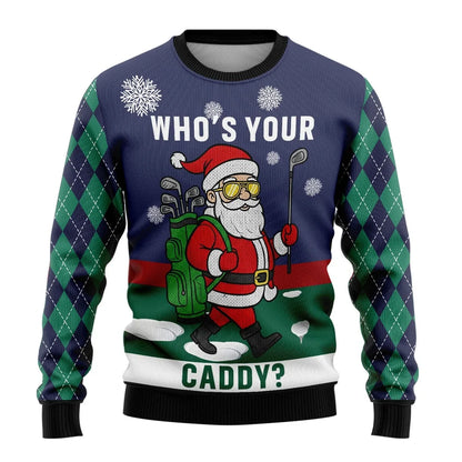 Herren Weihnachtspullover Schneemann Print Strickpullover Rundhals 2