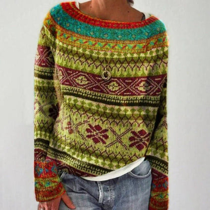 Weihnachtspullover Damen | Nordisches Muster & Lockere Passform 2