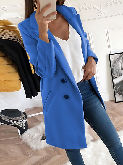 Schicker Designmantel für Damen, Langarm | Winter